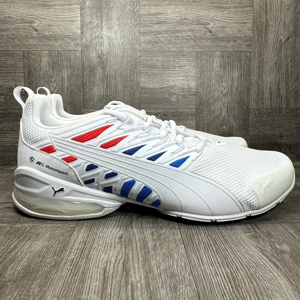 Puma BMW M Motorsport Sneaker Mens Size 13 White Red Blue Athletic NEW 309003-02